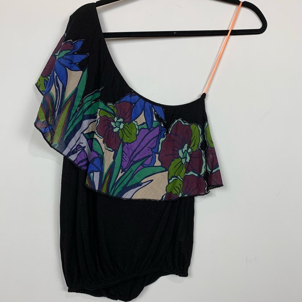 NWT Free People Annka One Shoulder Bubble Top - Picture 2 of 3